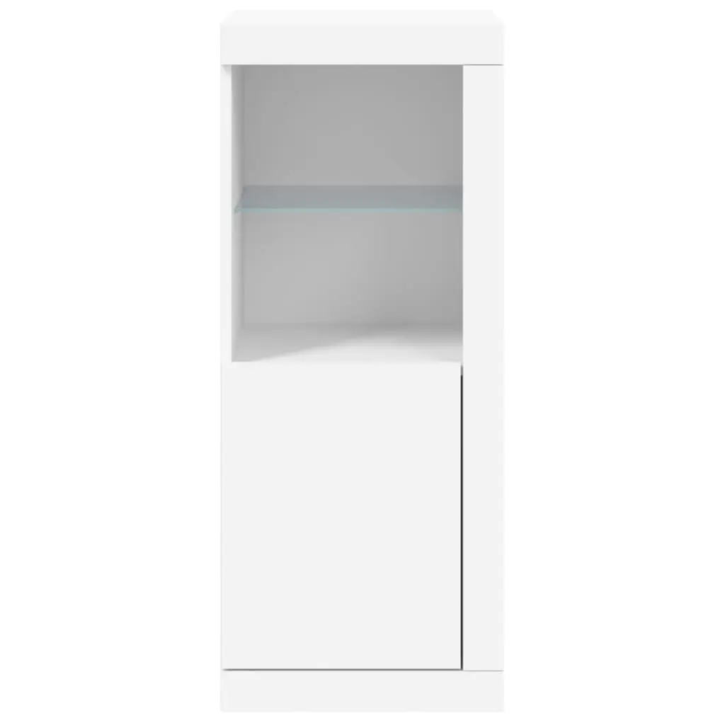 White Sideboard Cabinet with RGB LED Lighting