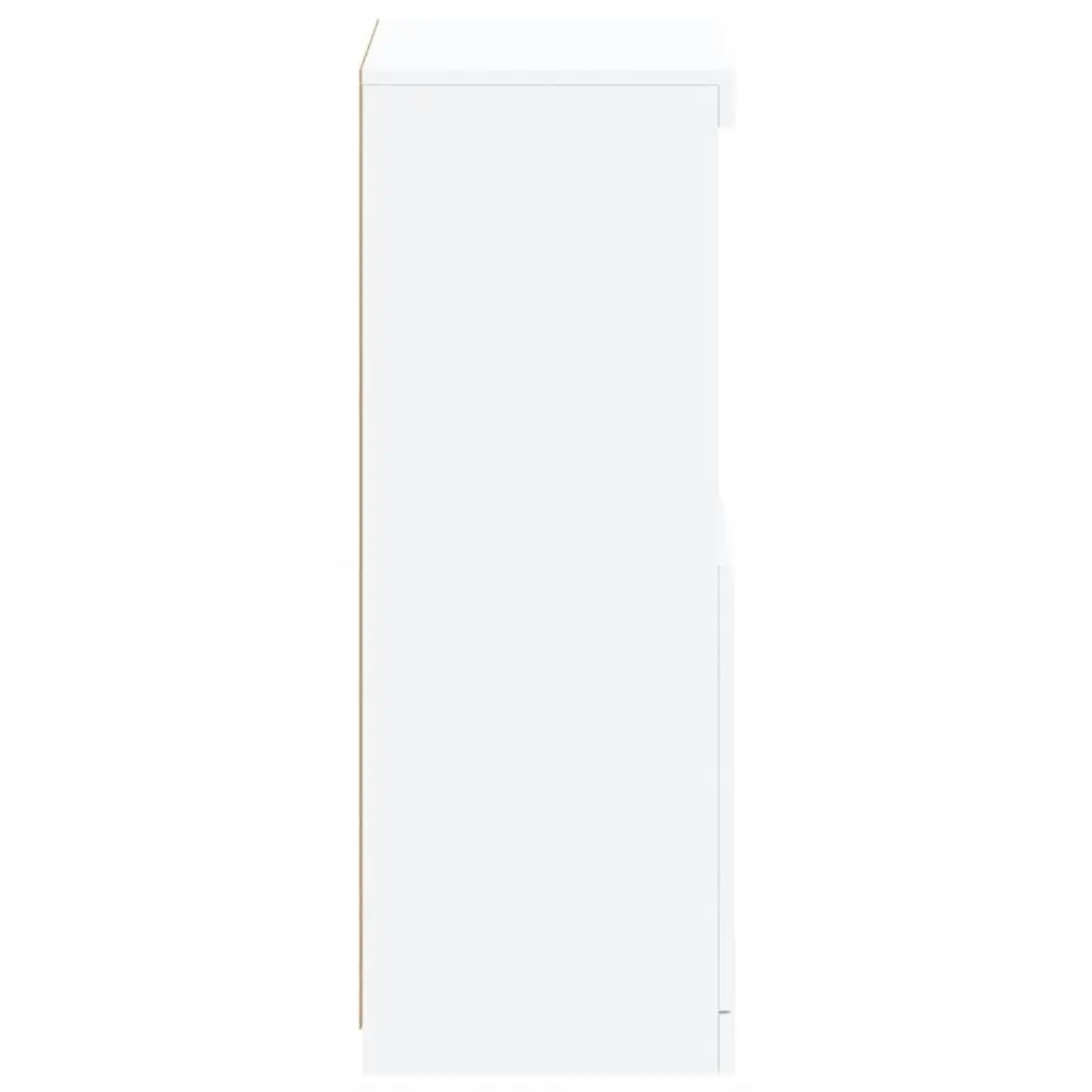 White Sideboard Cabinet with RGB LED Lighting