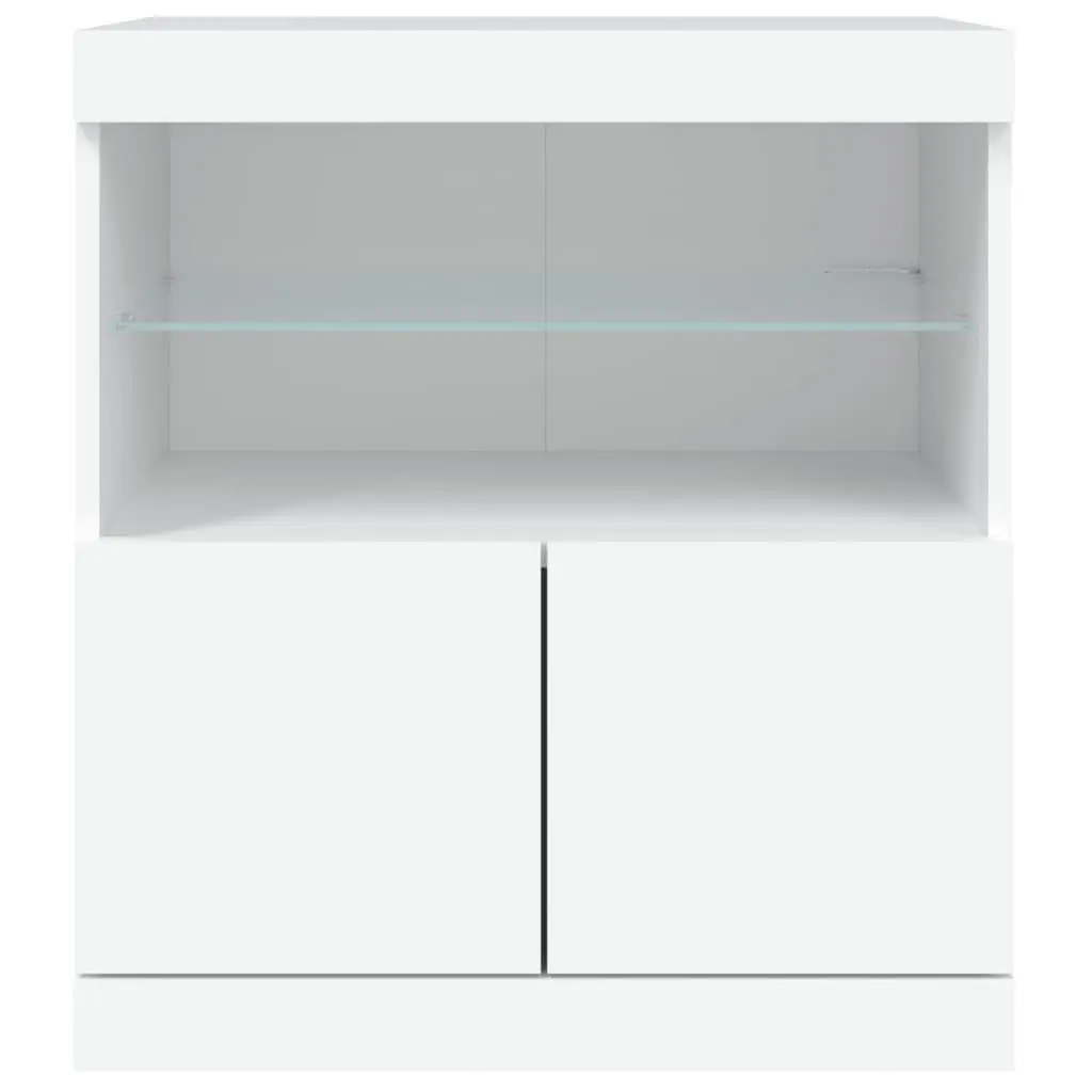 White Sideboard Cabinet with LED Lighting