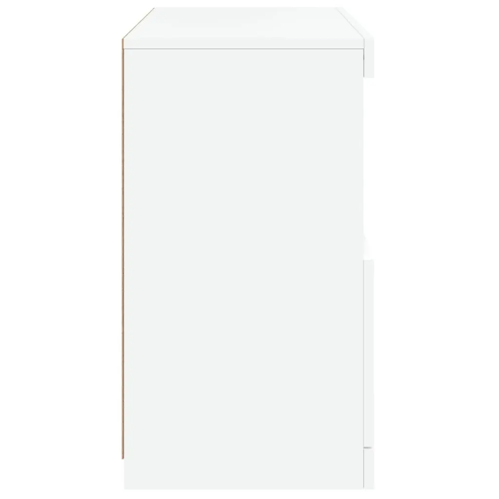 White Sideboard Cabinet with LED Lighting