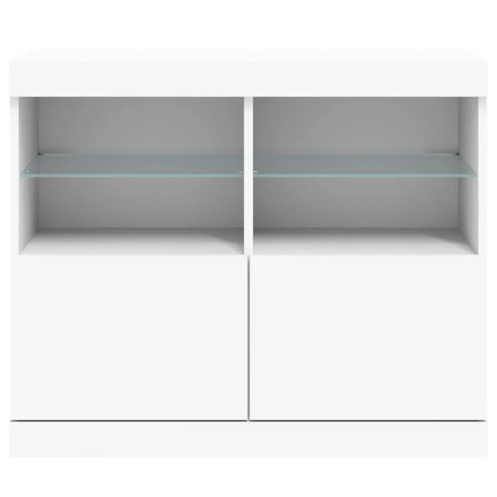 White Sideboard Cabinet with RGB LED Lights