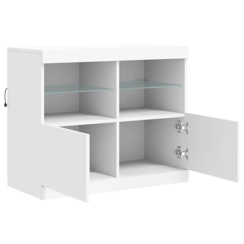White Sideboard Cabinet with RGB LED Lights