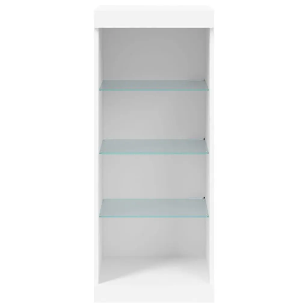 White Sideboard Storage Cabinet with RGB LED Lights