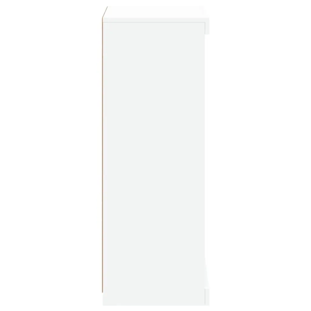 White Sideboard Storage Cabinet with RGB LED Lights
