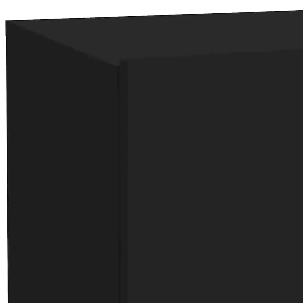 Black Bedside Cabinet with RGB LED Lighting 70x36x40.5cm