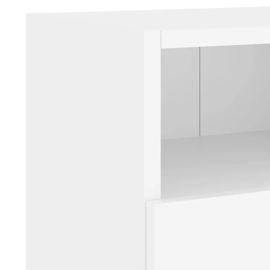 TV Wall Cabinet White Floating Storage Unit 60x30x30cm Engineered Wood with Shelves and Door