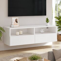White Floating Media Unit for Your Living Space