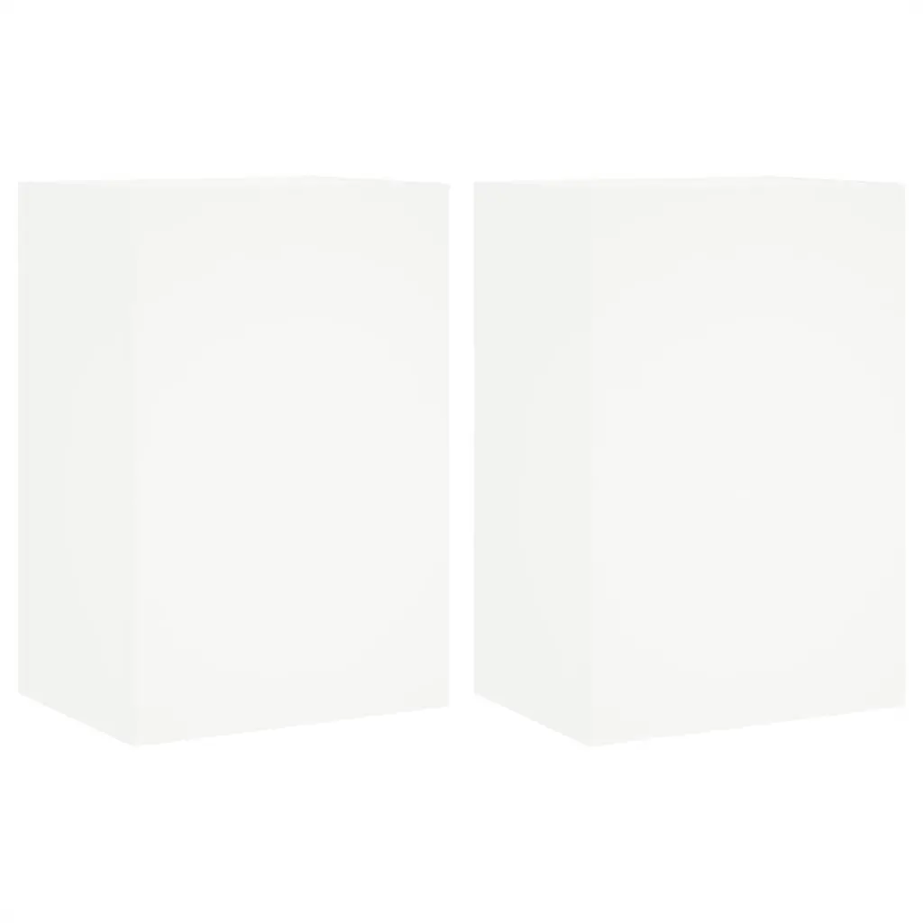 TV Wall Cabinets White Floating Wall-Mounted Storage Units 40.5x30x60cm Engineered Wood