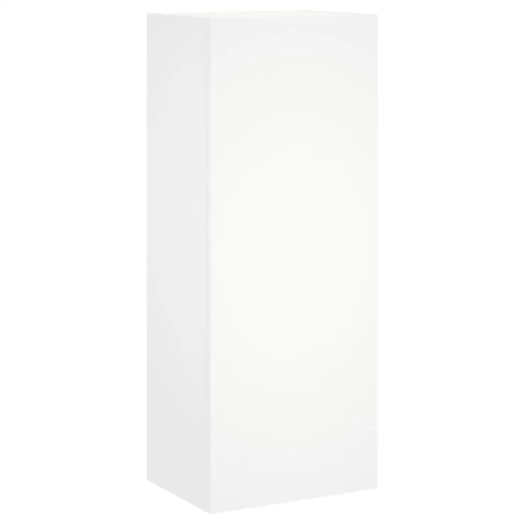 TV Wall Cabinet White Floating Wall-Mounted Media Unit Engineered Wood 40.5 x 30 x 102 cm