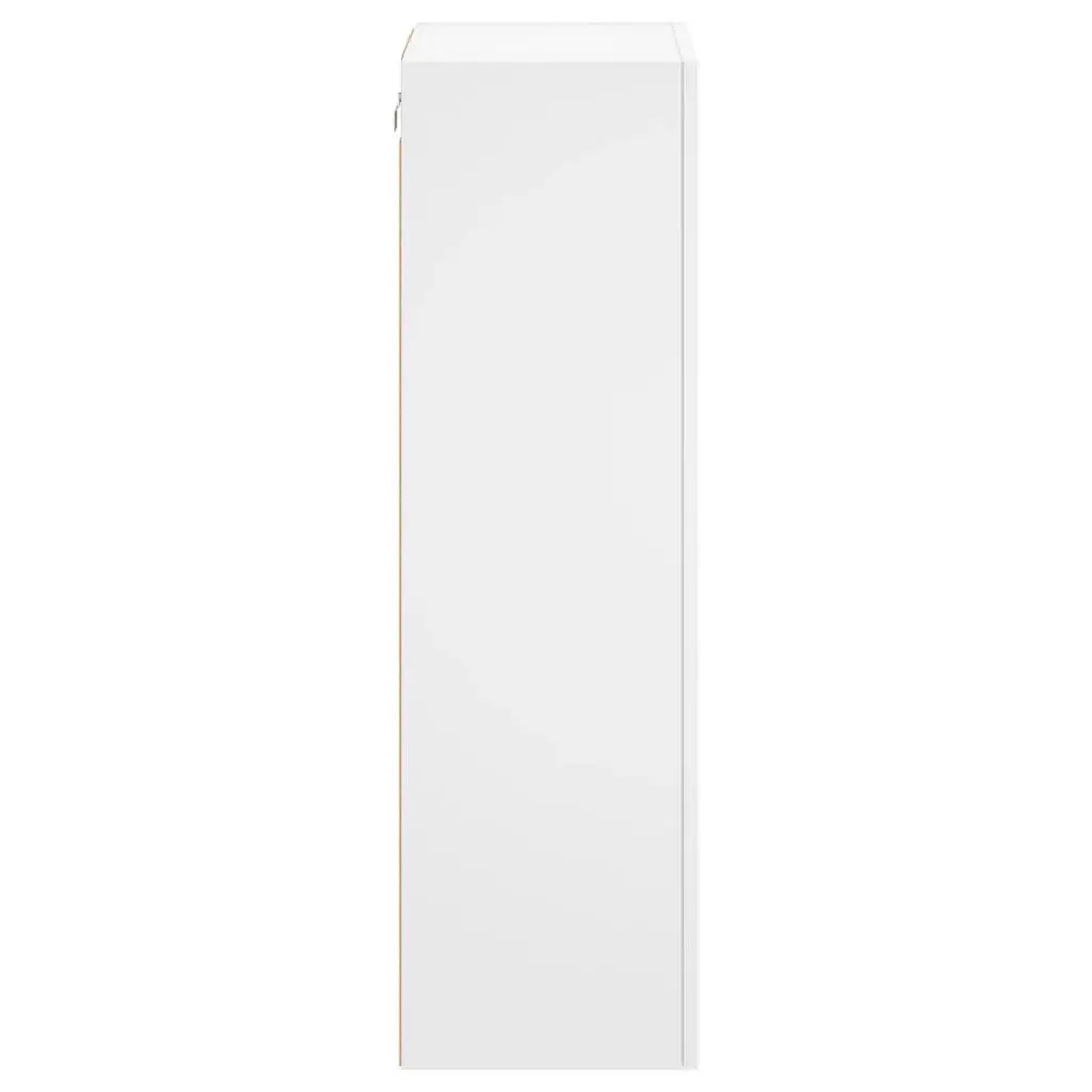 TV Wall Cabinet White Floating Wall-Mounted Media Unit Engineered Wood 40.5 x 30 x 102 cm