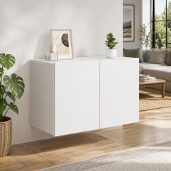 Wall-Mounted White TV Cabinet for Stylish Living Spaces