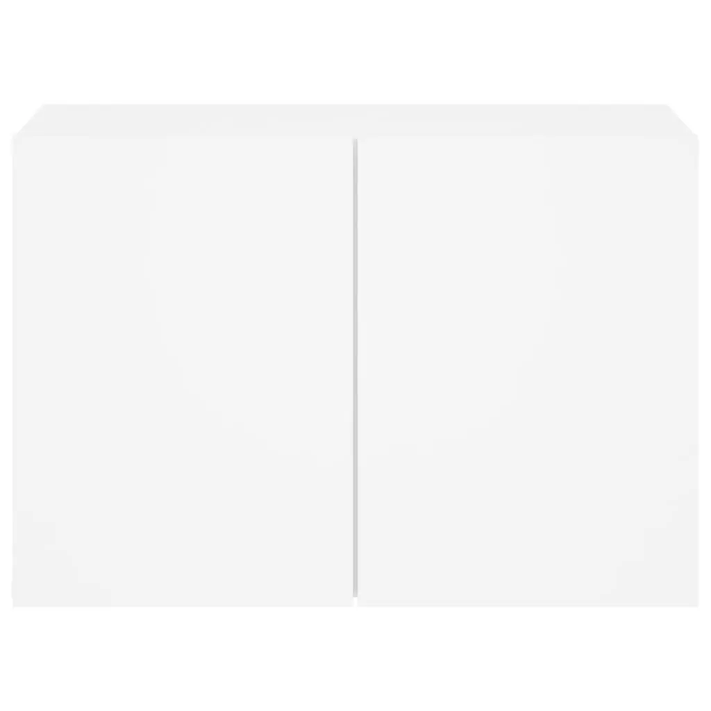 TV Cabinet Wall-mounted White Storage Unit 60x30x41cm Engineered Wood