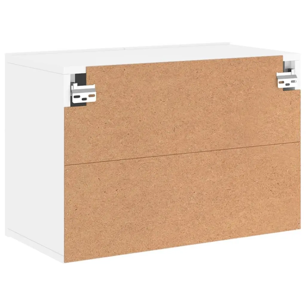 TV Cabinet Wall-mounted White Storage Unit 60x30x41cm Engineered Wood
