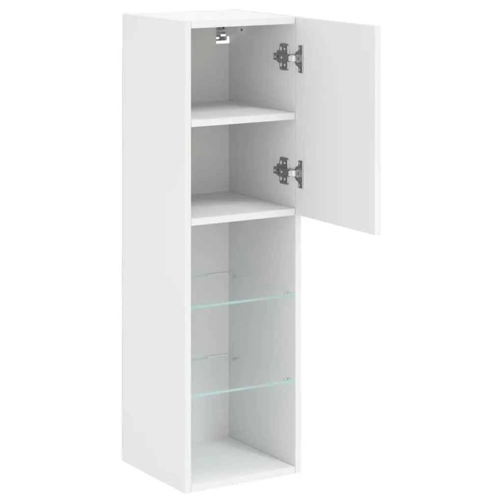 Wall-Mounted TV Cabinet with RGB LED Lights