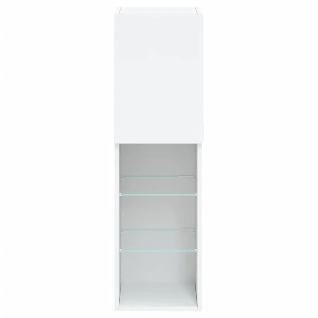Wall-Mounted TV Cabinet with RGB LED Lights