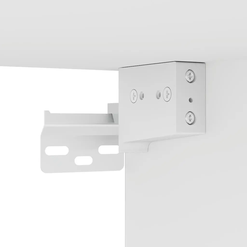 Wall Cabinets TV Unit White 40x30x60.5 cm Engineered Wood with RGB LED Lights 2 pcs