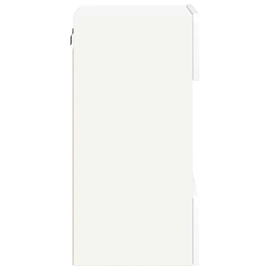 Wall Cabinets TV Unit White 40x30x60.5 cm Engineered Wood with RGB LED Lights 2 pcs