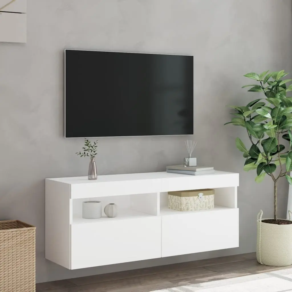 Floating TV Wall Cabinet with RGB LED Lights