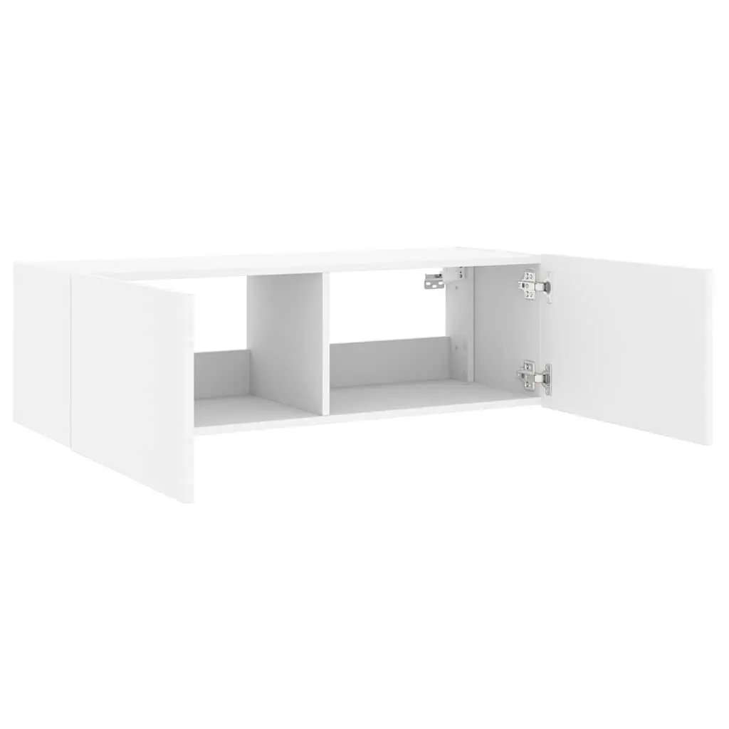 Wall-Mounted TV Cabinet with LED Lights