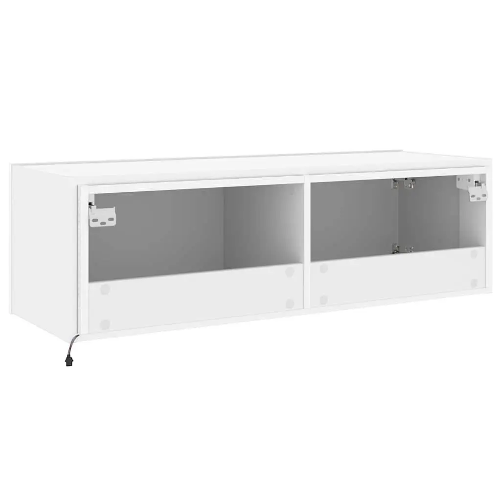 Wall-Mounted TV Cabinet with LED Lights