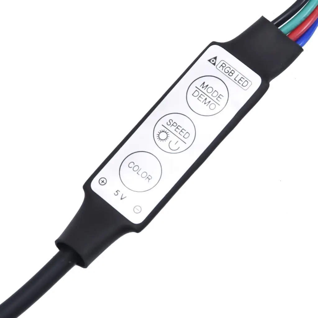 White Floating TV Wall Cabinets with RGB LED Lights