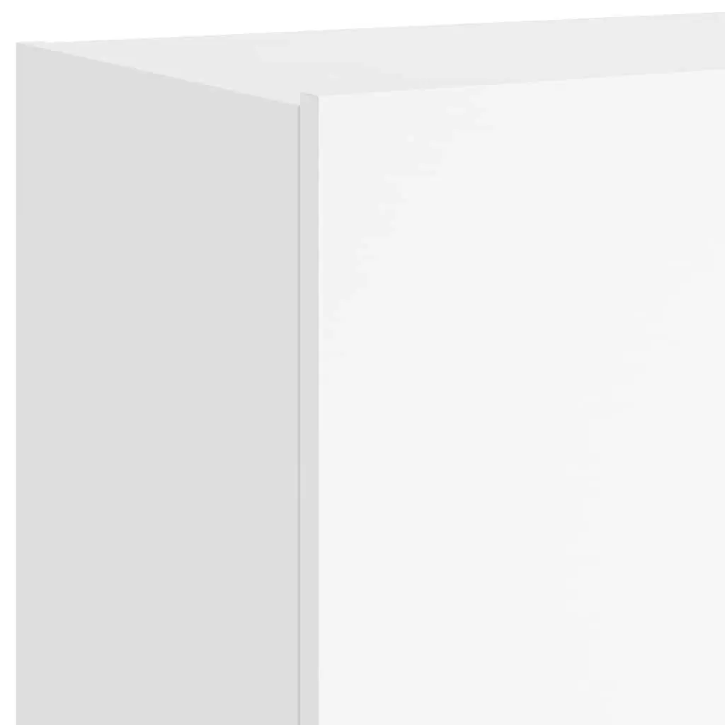 Floating Media Unit with RGB LED Lights in White