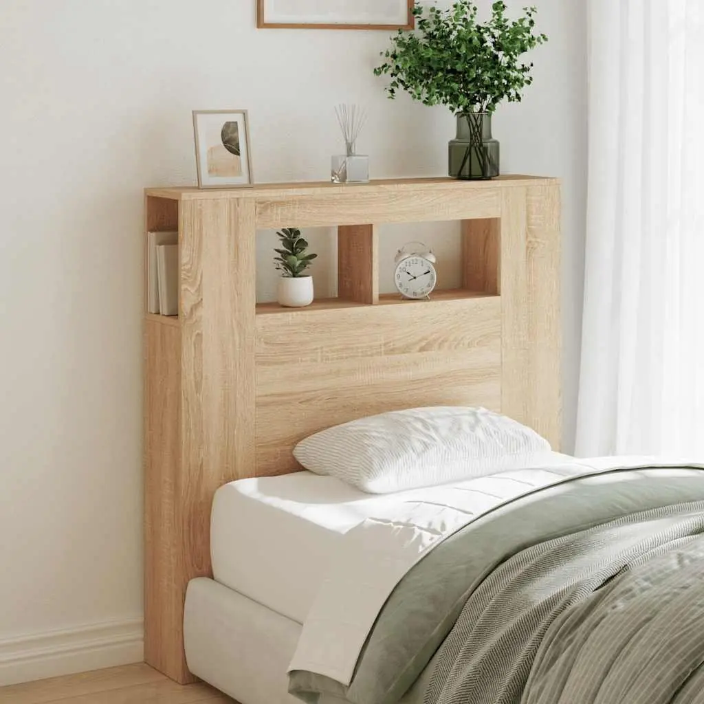 LED Headboard with RGB Lights in Brown
