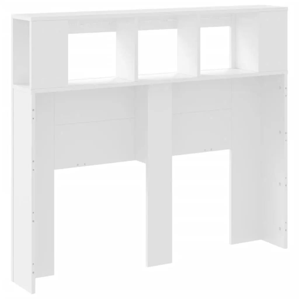 LED Headboard 120cm White Engineered Wood