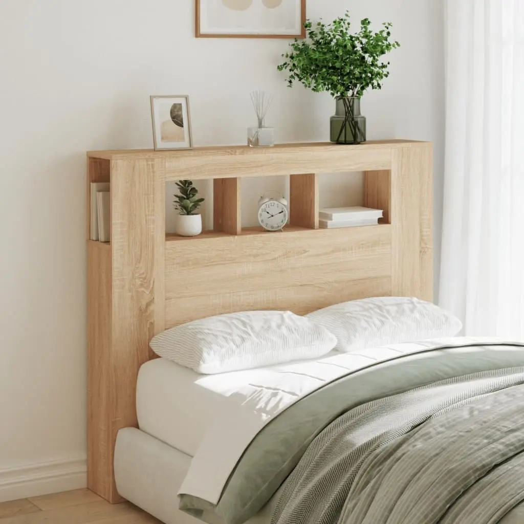 120cm LED Headboard with Storage and Display