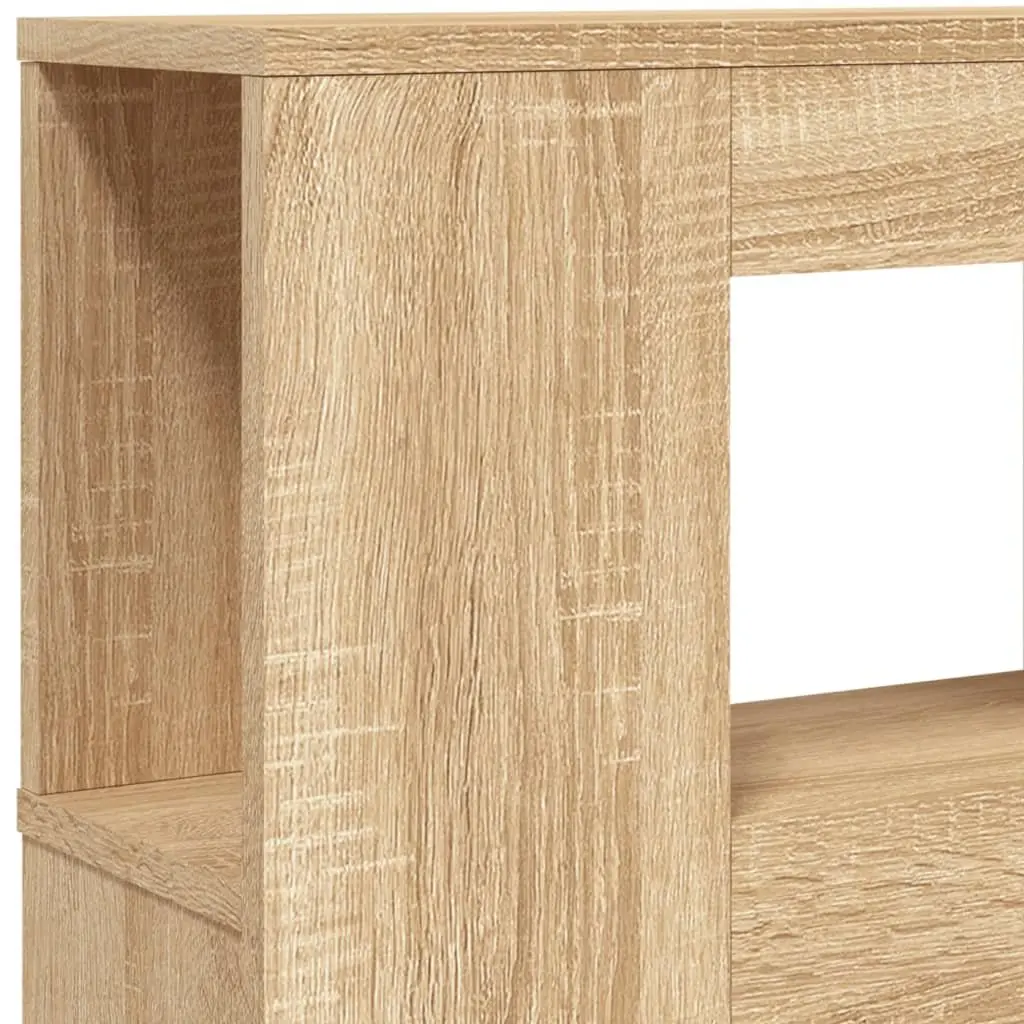 Brown LED Headboard with Storage 140 cm