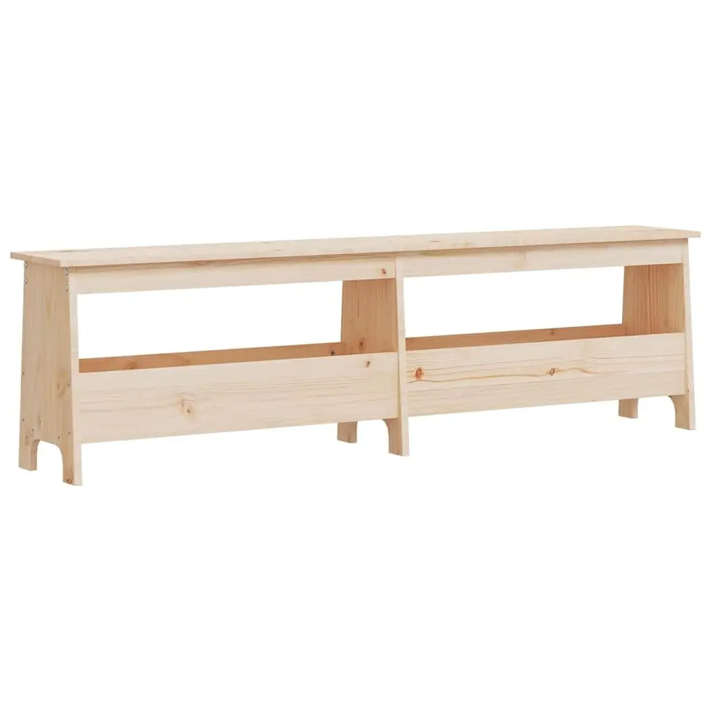 Hall Bench 160cm Solid Wood Pine Storage Entryway Furniture Brown