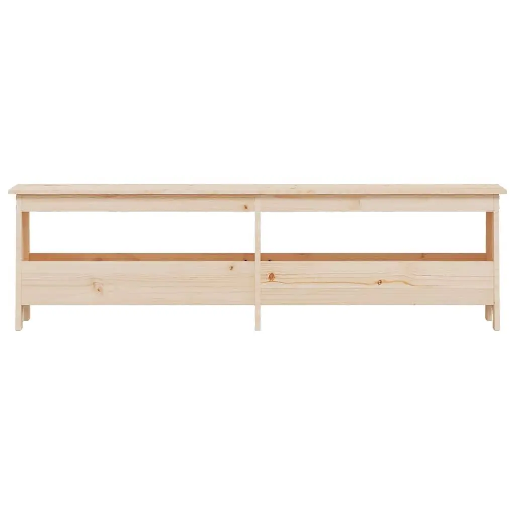 Hall Bench 160cm Solid Wood Pine Storage Entryway Furniture Brown