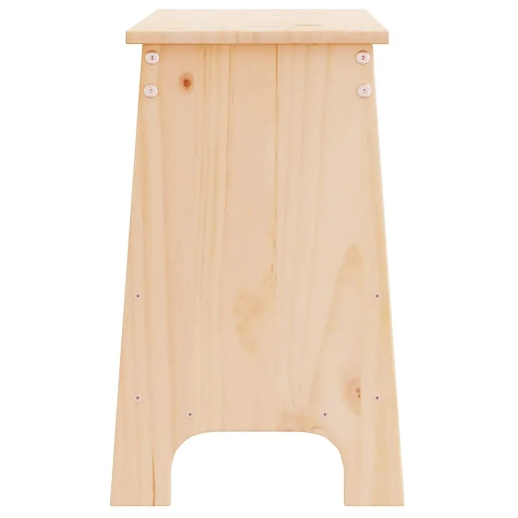 Hall Bench Storage Entryway Solid Wood Pine Brown 100x28x45cm Hallway Furniture