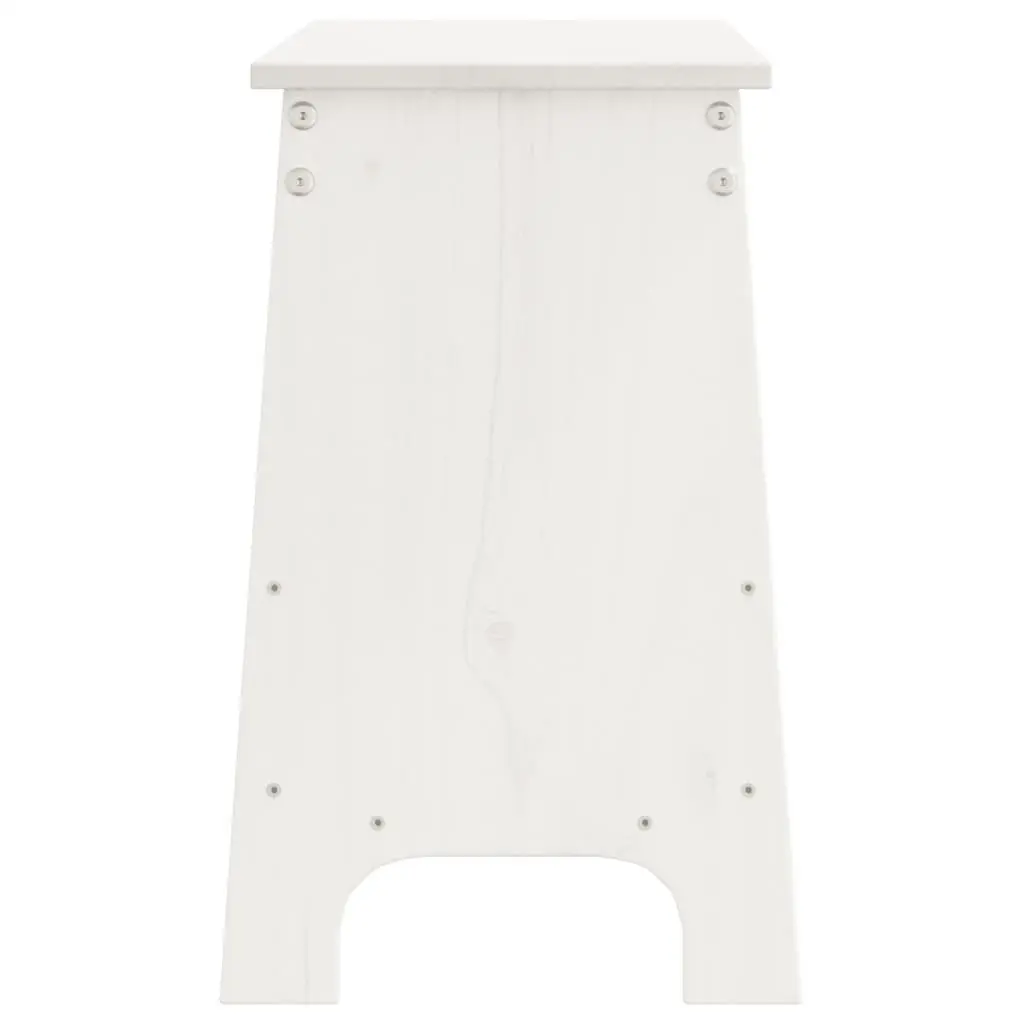 Wooden Storage Bench for Entryway 100x28x45 cm White