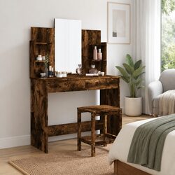 Warm Brown Dressing Table with Mirror for Your Bedroom