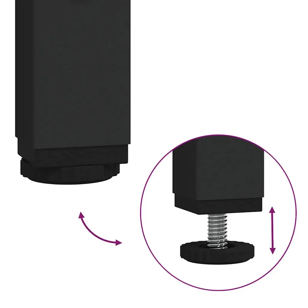 L-Shaped Black Office Desk for Corner Workspaces