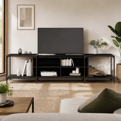 Black Media Console for Stylish Living Rooms