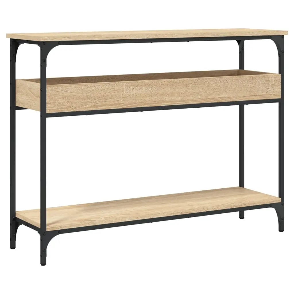 Sonoma Oak Brown Console Table with Shelf