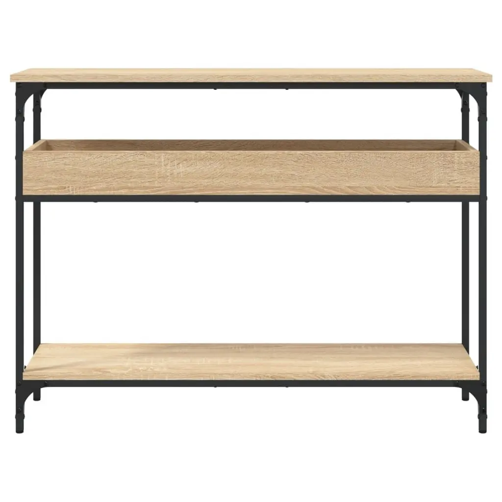 Sonoma Oak Brown Console Table with Shelf