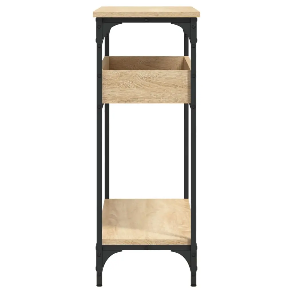 Sonoma Oak Brown Console Table with Shelf