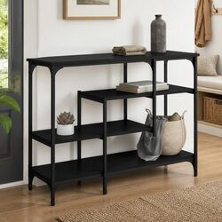 Stylish Black Console Table for Entryway or Living Room