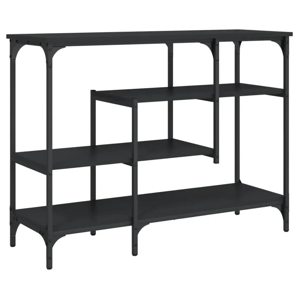 Console Table Black 100W x 35D x 75H cm Engineered Wood with Metal Frame