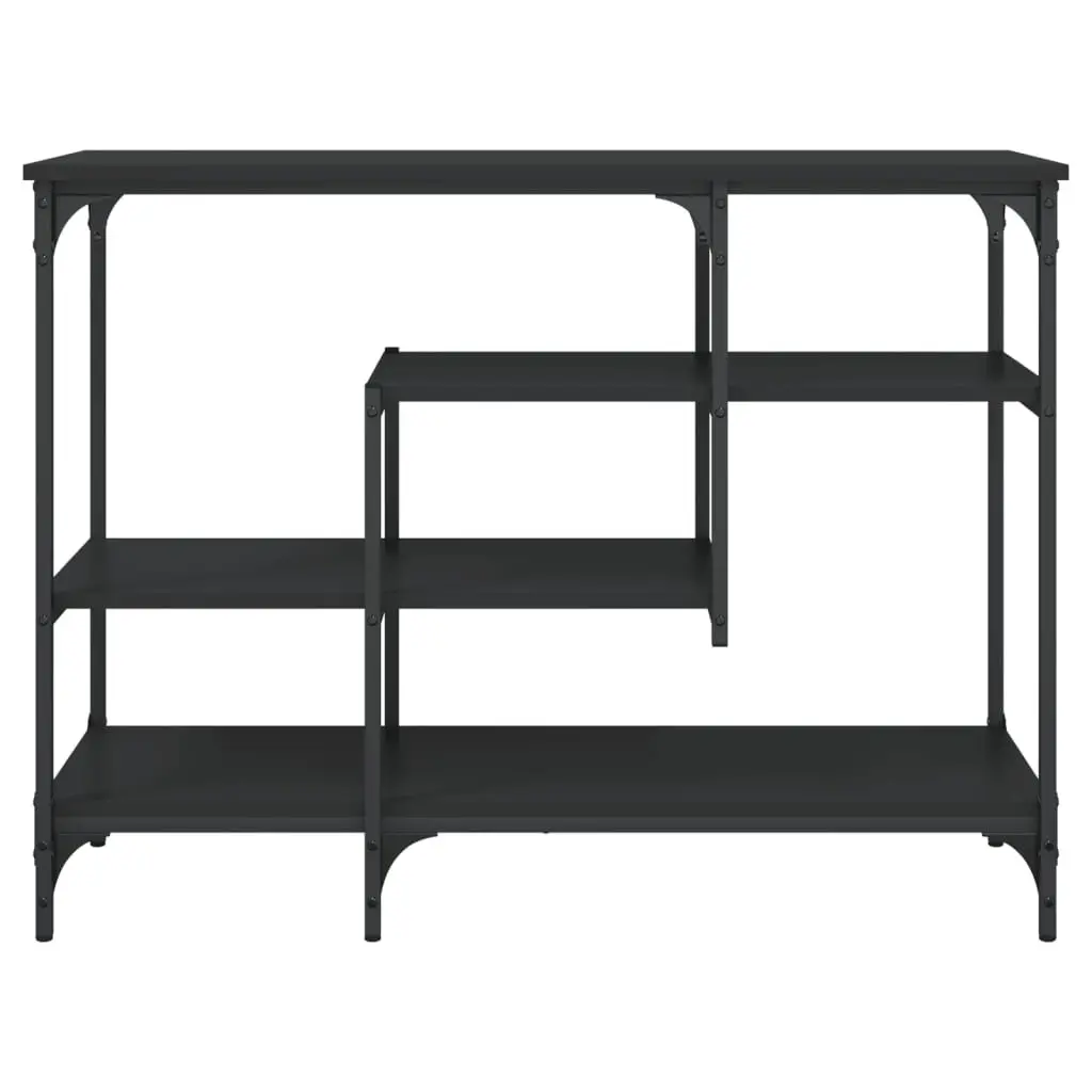 Console Table Black 100W x 35D x 75H cm Engineered Wood with Metal Frame