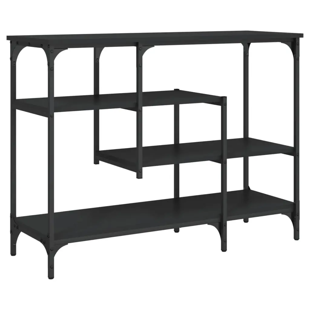 Console Table Black 100W x 35D x 75H cm Engineered Wood with Metal Frame