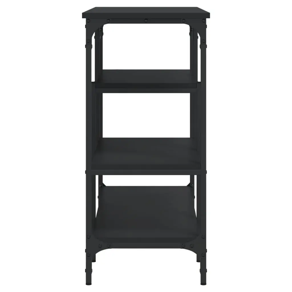 Console Table Black 100W x 35D x 75H cm Engineered Wood with Metal Frame