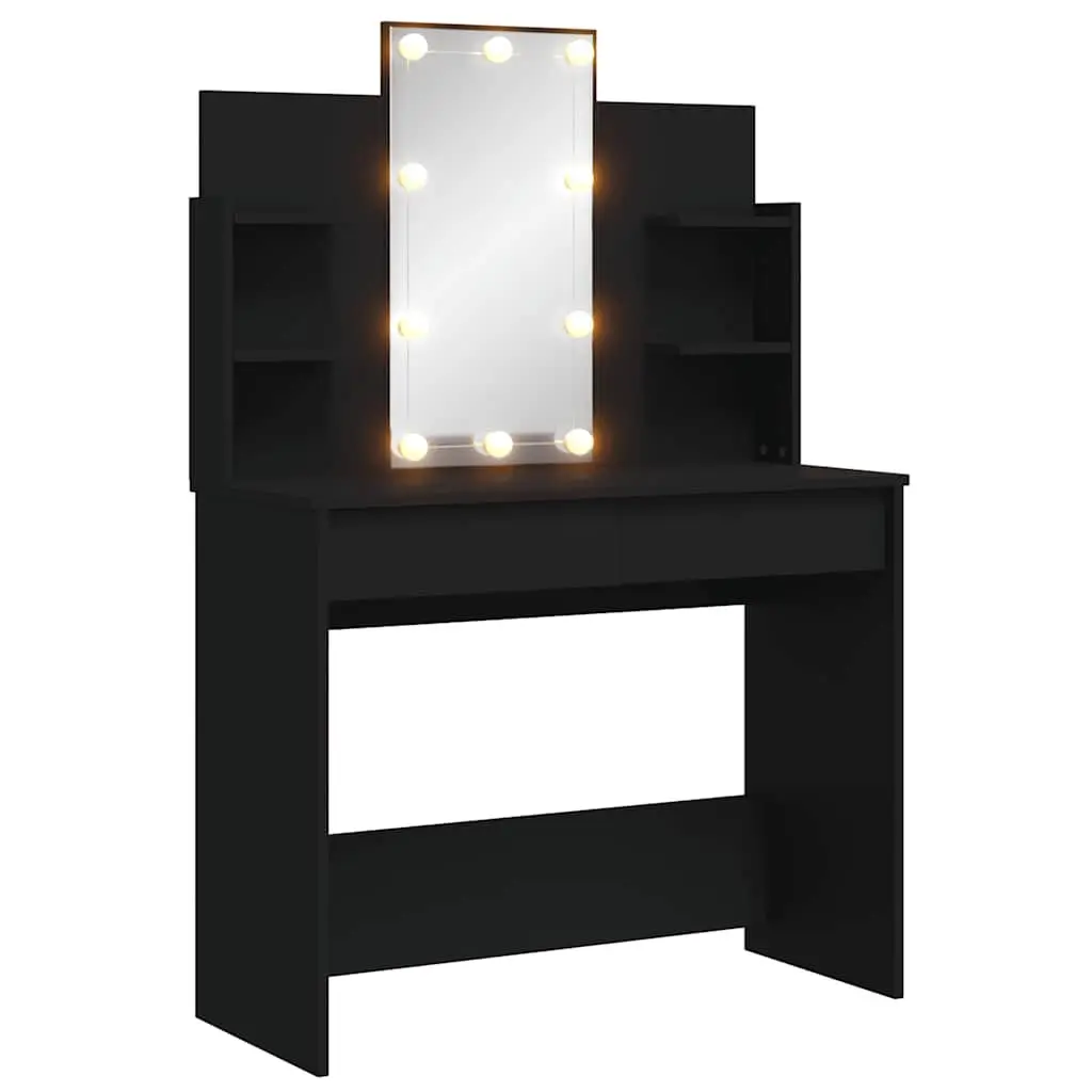 LED Lighted Dressing Table with Mirror and 2 Drawers