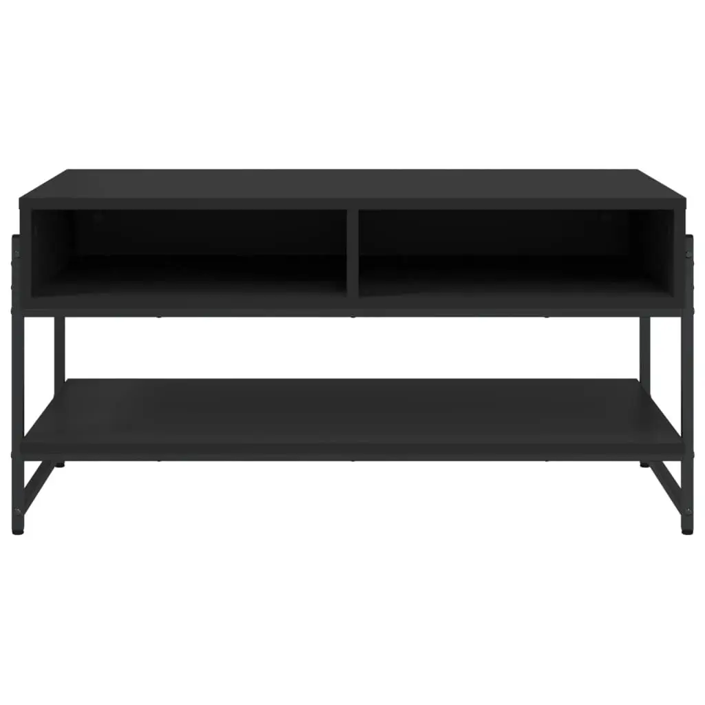 Coffee Table Black 90x50x45cm Engineered Wood Metal Frame