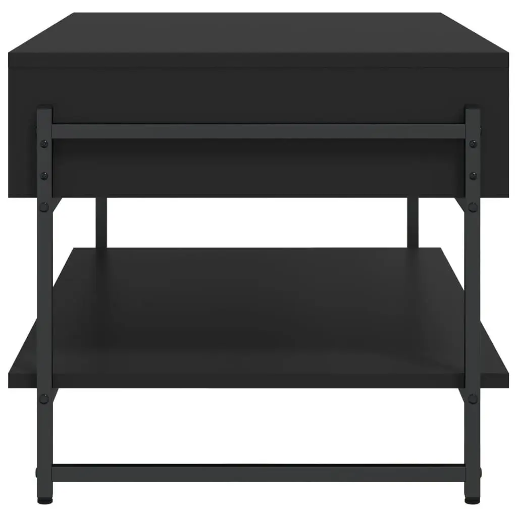 Coffee Table Black 90x50x45cm Engineered Wood Metal Frame
