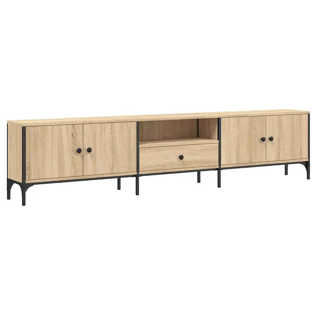Brown Engineered Wood TV Cabinet with Drawer