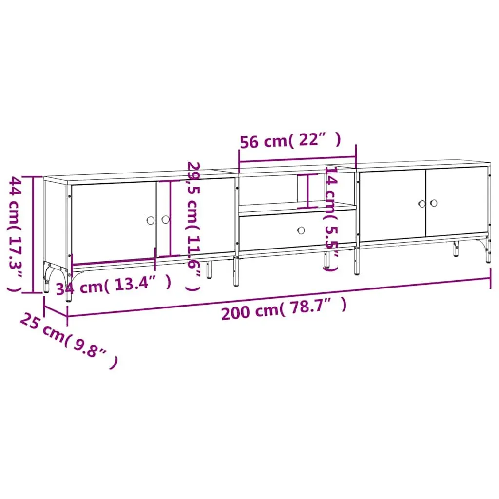 Brown Engineered Wood TV Cabinet with Drawer